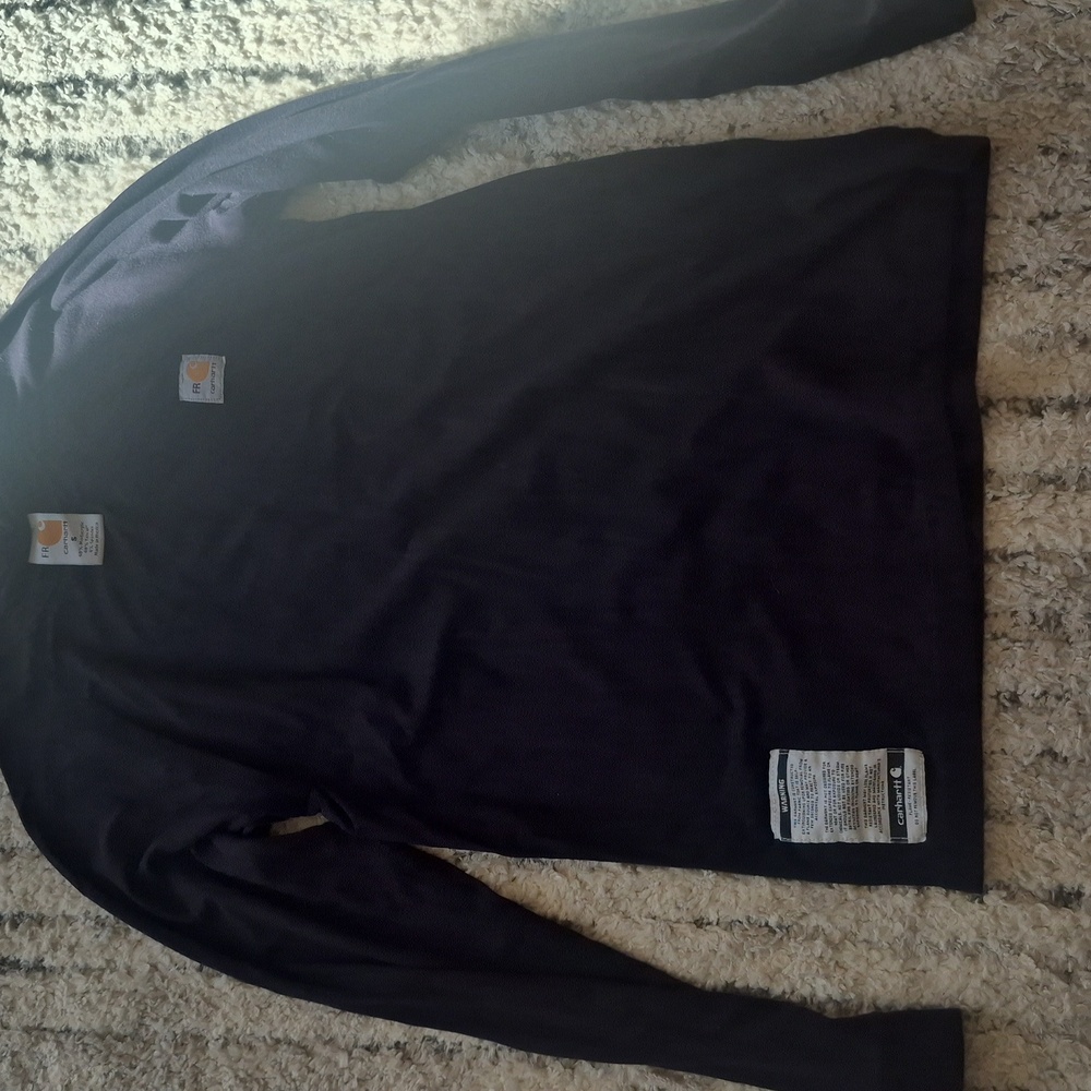 Womens Fire Resisant Carhartt Dark Blue Long Sleeve Tee